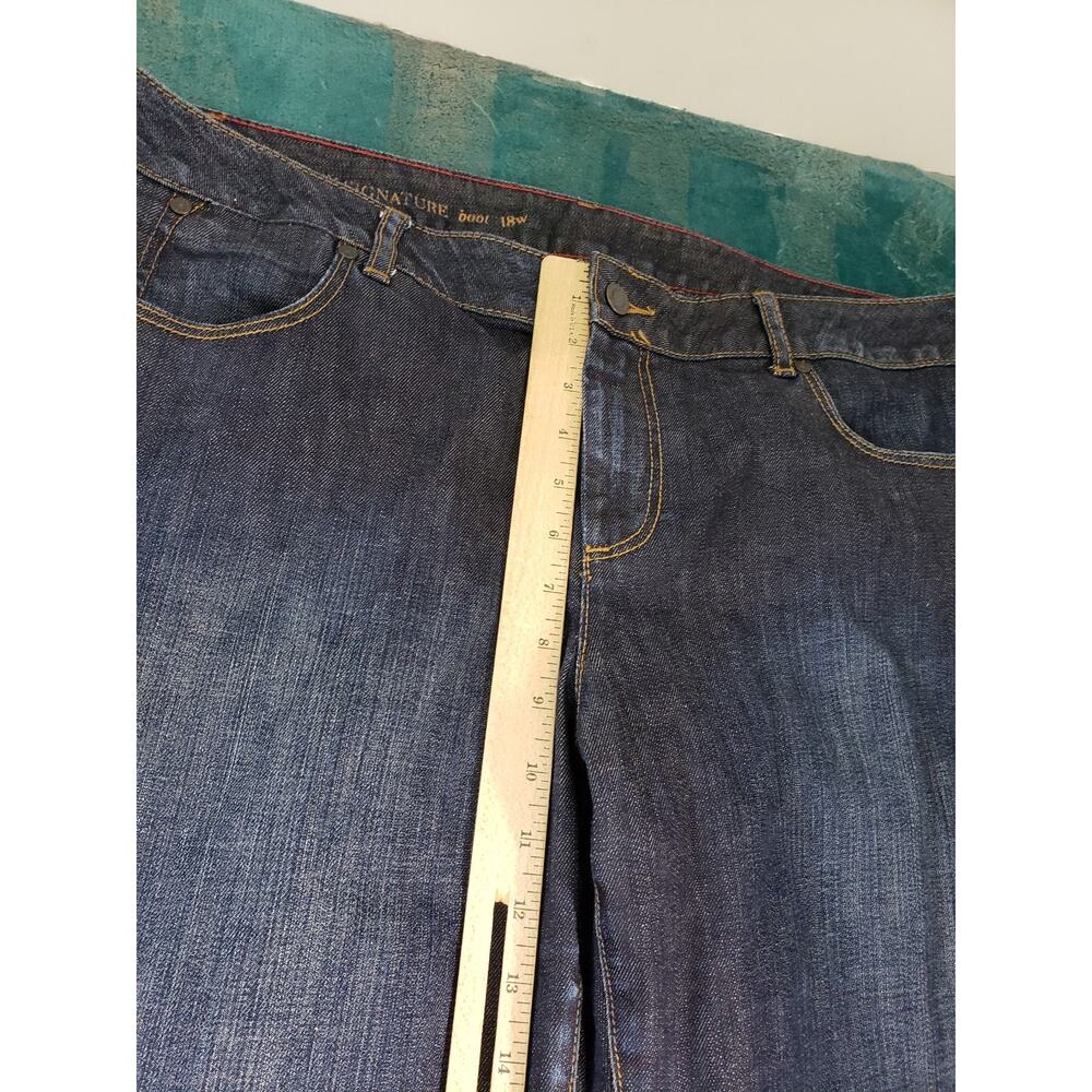 Talbots Jeans Size 18 W Womens Blue Stretch Pants Denim Ladies Mid Rise Bootcut - Picture 7 of 12